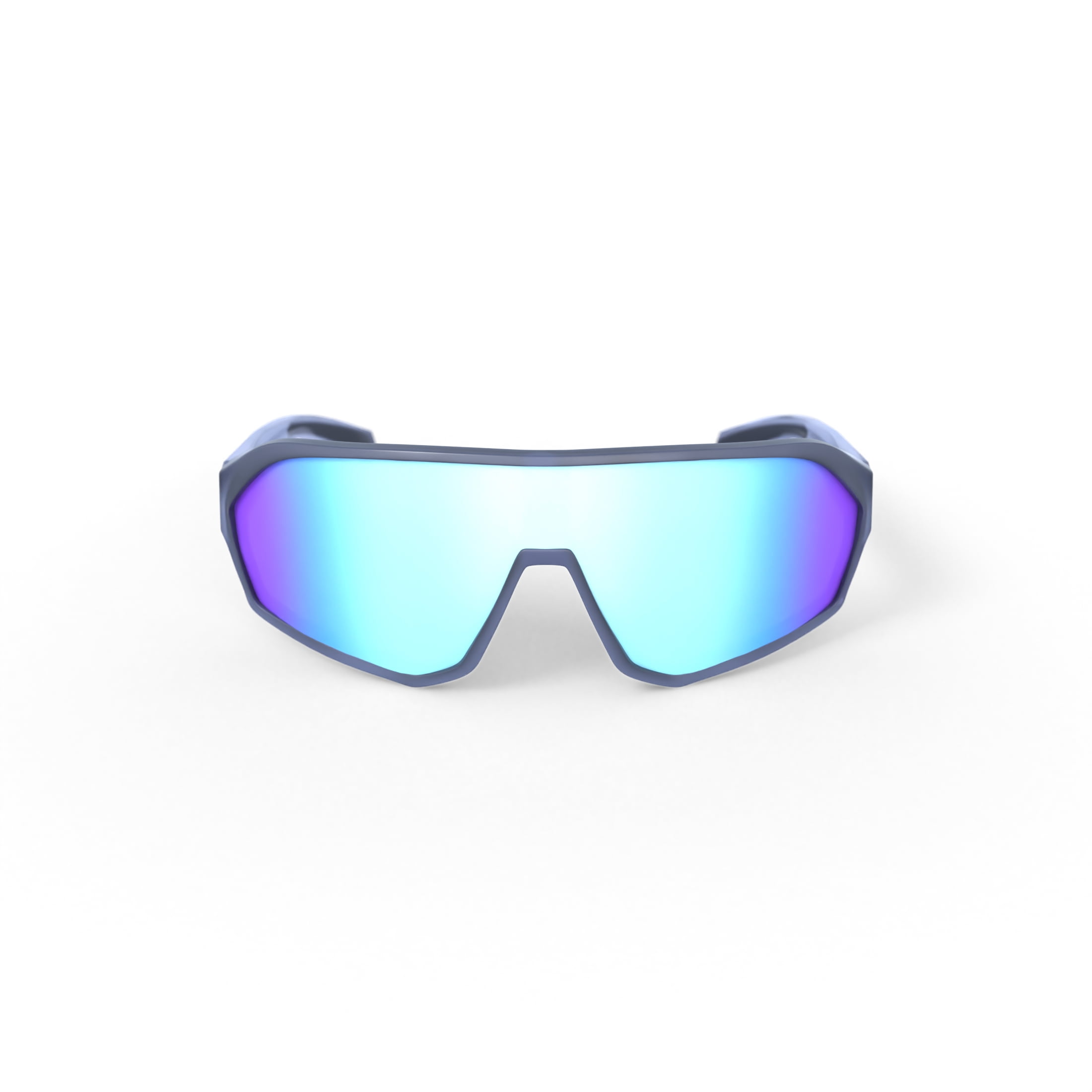 Hurley mens shield sunglasses, Scar - HSM1017PS - matte gray frame/ice blue mirror polarized lens + ar coating