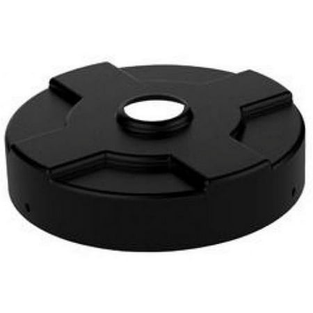 Vestil Manufacturing DC-P-55-CANF-UF-BK 55 gal Universal Drum Recycling Lid with Flaps - Black