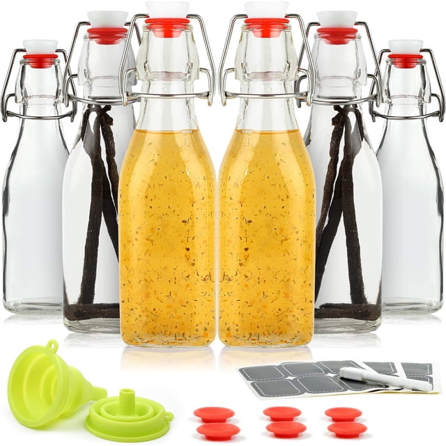 Botellas de vidrio para fermentación WILLDAN de 8.5 oz, set de 12 hermético