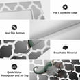 thumbnail image 6 of Morocco Black Outdoor Rug for Patio/Deck/Porch, Non-Slip Large Area Rug 5 x 7 Ft, Ombre Grey White Plaid Lattice Geometric Indoor Outdoor Rugs Washable Area Rugs, Reversible Camping Rug Carpet Runner, 6 of 8