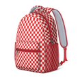 thumbnail image 2 of White Red Checkered Backpack for School,Cute School Bag,Schoolbag with Adjustable Shoulder Straps & Padded Back,15.3"x11"x6.7", 2 of 5