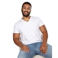 thumbnail image 2 of MeMoi Mens 2 Pair Pack V-Neck T-Shirt Undershirt - Mens - Male (XXL, White), 2 of 5