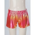 thumbnail image 6 of YONGHS Girls Shiny Metallic Shorts Hot Pants Disco Dance  Party Performance Costumes Red 13-14, 6 of 7