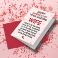 thumbnail image 6 of Mothers Day Card for Wife from Husband - Happy Mother's Day Cards to Wife - Romantic Card for Her from Husband - 5.3''x 8.0'' Funny Thank You Greeting Card with Red Envelope, 6 of 7