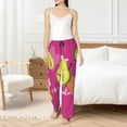 thumbnail image 4 of Pofeuu Pink Green Avocado Print Women's Fashion Pajama Pants with Pockets Comfy Drawstring Sleep Lounge Bottoms-X-Large, 4 of 6