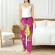thumbnail image 4 of Balery Pink Green Avocado Pantalones de pijama para mujer, pijamas ultraligeros, pantalones de estar por casa-Medium, 4 of 6