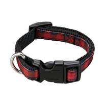 Best Furry Friends Dog Collar, Red Buffalo Check, Small/Medium
