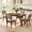 5pc-Cherry, variant on Noelse Extendable Dining Table Set with Benches, 63" Space Saving Kitchen Dining Table for 2–6 People, Modern Wood 3-Piece Dining Room Set, Black