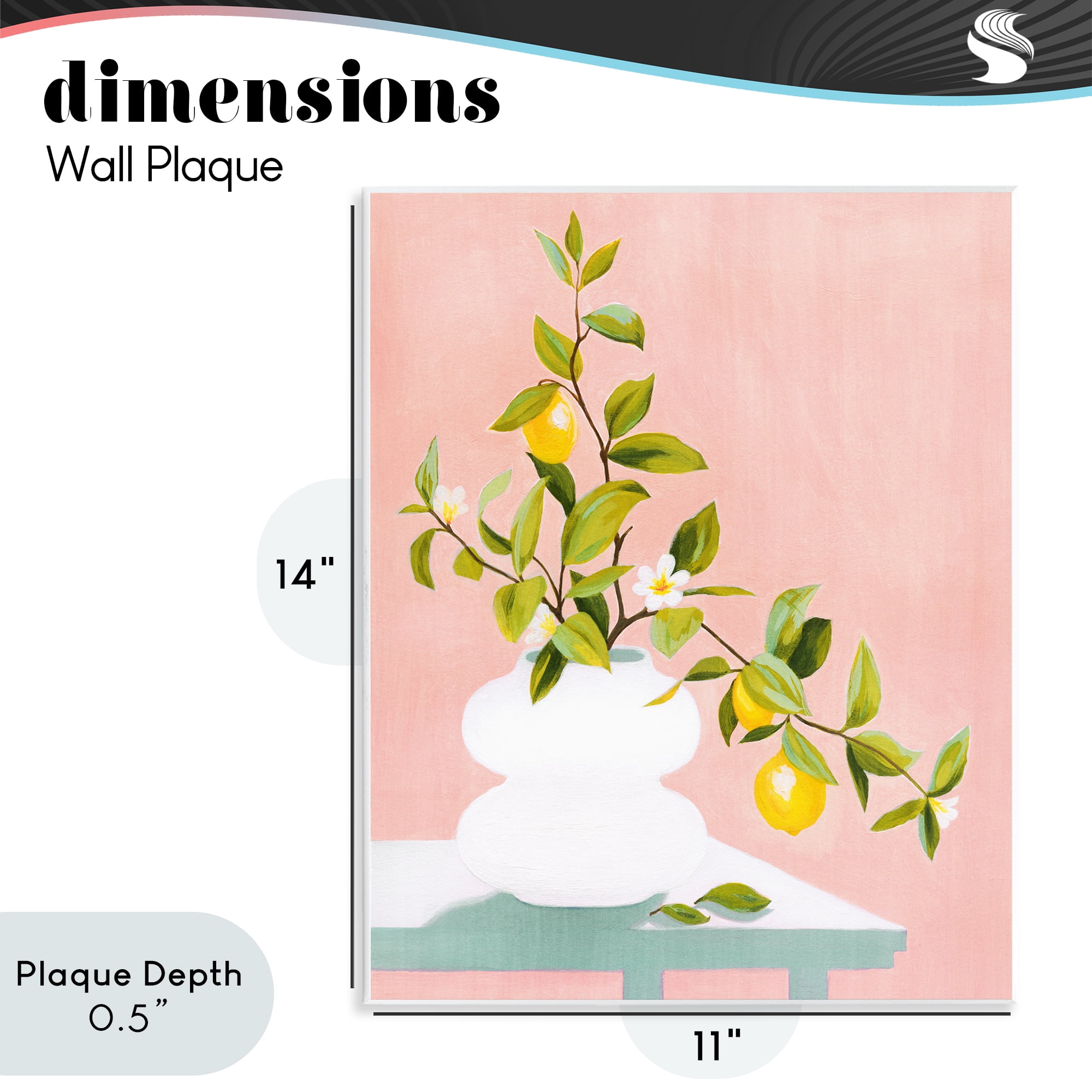 Stupell Industries Afternoon Limoncello Plant Wall Plaque Art, design by Grace Popp