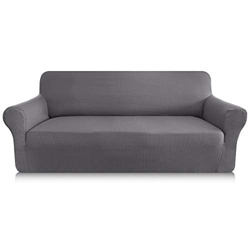 Granbest Thick Couch Cover 1 Piece Stretch Fit Sofa For 3 Cushion Covers Dogs Non Slip Latest Waffle Slipcover Furniture Protector Large Light Gray Com Cushion Couch Covers For Dogs Non Slip, How To Fit Magic Sofa Cover