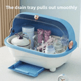 thumbnail image 3 of Soluxeo Baby Bottle Drying Rack Storage, Baby Bottle Organizer with Cover ＆ Removable Drain Tray, Dustproof Portable Kitchen Cabinet Organizer, Countertop Dryer, 3 of 6