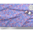 thumbnail image 2 of Soimoi Poly Georgette Fabric Leaves & Rose Floral Print Sewing Fabric Yard 42 Inch Wide, 2 of 5