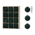 thumbnail image 3 of Mecorevxz 12Pcs Velvet Christmas Tree Balls 2.36 Inch Xmas Flocked Balls Ornaments for Xmas Tree Hanging Decor,Christmas Gifts(Green), 3 of 7