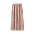 thumbnail image 4 of Elainilye Fashion Women's Flowy Skirt Solid Color Classic Silky High Waist Flowing Half Skirt,Pink, 4 of 4