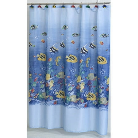 Tropical Sea" Fabric Shower Curtain
