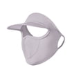 thumbnail image 4 of Women's UPF 50+ Ice Silk Face Mask with Visor Brim, Breathable Mesh Sun Shield for Outdoor Hiking Running Cycling, Lightweight UV Protection Half Face Cover for Sports Light Ashy, 4 of 4