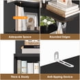 thumbnail image 6 of Hiphuta 77"Tall L-Shaped Corner Bookshelf with Drawers and Side Storage, Modern Wood Bookcase with 4-Tier Display Shelves Storage Cabinet for Living Room Home Office , Black, 6 of 8
