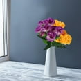 thumbnail image 5 of Fake Flowers Promotion Sale! Nomeni 10 Head Artificial Silk Fowers Carnation Bunch Wedding Home Outdoor Size 38Cm Avilable in 7 Colours (2Pc), Home Decor Clearance Sale Purple, 5 of 8