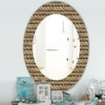 thumbnail image 3 of Designart 'Hemp Rope' Farmhouse Mirror - Oval or Round Wall Mirror, 3 of 3