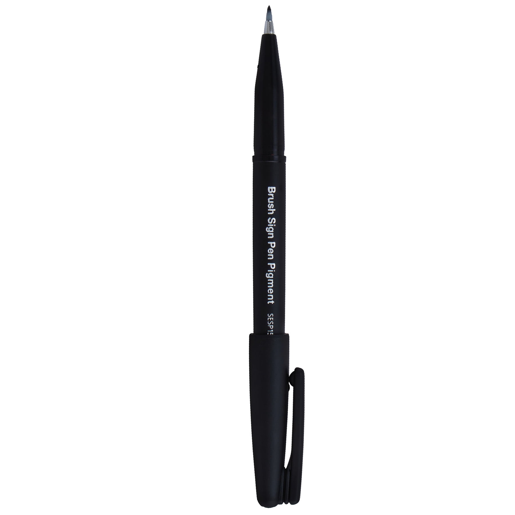 Pentel Arts Sign Pen Brush, Open Stock, Black Pigment Ink, Pack of 6