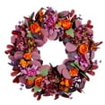 thumbnail image 2 of DGQPLPD Spring Fall Wreaths for Front Door with Blue Hydrangea, Fall Wreath Front Door with Purple Orange Peony and Pumpkins-Fall Decoration, 2 of 8