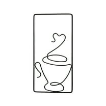 Pxyqht Metal Coffee Sign, Wall Decor, Coffee Cup Decoration, Kitchen Wall Art, Dining Room Decor, Perfect Gift for Coffee Lovers