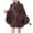 Coffee, variant on Cardigan for Women Fashionable Sequin Shawl Cape with Detachable Collar Winter Wrap for Elegant Outerwear Thickened Bohemian Style Coat Black One Size