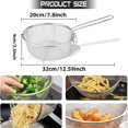 thumbnail image 2 of SUTENGDA Round Wire Mesh Fry Basket Stainless Steel Foldable Strainer Multifunctional Drain Basket for Fruit Vegetable French Chip Frying Serving Food Presentation Tableware for Home Kitc, 2 of 4