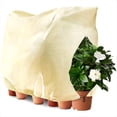 thumbnail image 3 of Plant Cold Protection Cover Non-Woven Fabric Cover with Drawstring Zipper Plant Winter Frost Prevention Antifreeze Cover, 3 of 6