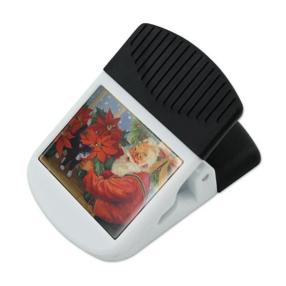 Christmas Holiday Santa in the Greenhouse Refrigerator Fridge Magnet Magnetic Hanging Hook Note Snack Clip