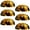 Multicolored 4, variant on PhooArto 6 Pcs Cup Drawer Pulls, Flying Butterfly Sunflower Shell Shape Handles Cabinet Knobs for Dresser Cupboard Closet Wardrobe with Screws