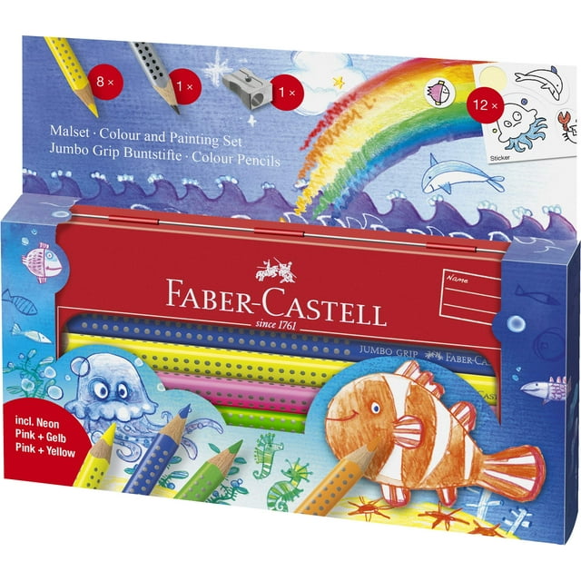 Lápices para colorear Faber-Castell Jumbo Grip 8 colores