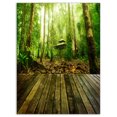 thumbnail image 2 of Wooden Platform in Green Forest - Landscape Photography Canvas Print, 2 of 3