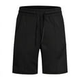 thumbnail image 5 of AHTJRT Men's Slim-Fit Casual Shorts with Side Pockets—Perfect for Everyday Wear Black L, 5 of 7