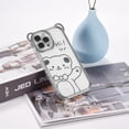 thumbnail image 5 of Compatible with iPhone 13 Pro Max Plating Bear Case for Women Girls,Cute Sparkle Transparent Soft TPU Stylish Bear Pattern Shockproof Slim Luxury Clear Case Cover for iPhone 13 Pro Max-Sliver, 5 of 13