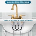 thumbnail image 3 of Wowow 4 in. Centerset Double Handle High Arc Bathroom Sink Faucet with Pop Up Drain in Gold, 3 of 8