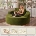 thumbnail image 4 of Ovios 58" Oversized Lounge Chair Round Cloud Deep Seat Accent Chair Plush Corduroy Boneless Sofa Chair for Living Room, Green, 4 of 11
