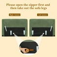thumbnail image 2 of Domusensus 70 inch sofa, Corduroy Loveseat 21" Extra Deep Seat, Oversize Loveseat No Tool Assembly, Oversize Sofa Living Room with 2 Pillows, Green, 2 of 10