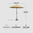thumbnail image 3 of Four Seasons Courtyard Parasol de 9 Pieds Cambridge Market avec Inclinaison à Bouton-Poussoir, 3 of 6