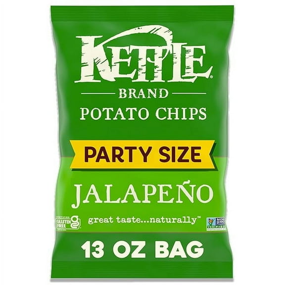 2x-Kettle Brand Potato Chips, Jalapeno Kettle Chips, Party Size, 13 Oz(packaging may vary)