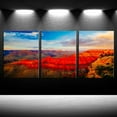 thumbnail image 4 of iK Canvs - 3 Piece Canvas Prints Grand Canyon National Park Arizona Wall Art USA Famous Place Sunset Landscape Pictures Modern Home Decor(only canvas), 4 of 6