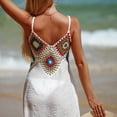 thumbnail image 6 of Cavosen Womens Bathing Suit Cover up Long Knitted Dress Bikinis Cover Ups Sleeveless V-Neck Sheer Flowy Hem Sun Protection Long Breathable Swimsuit Kaftan Swimwear Kimono, 6 of 9