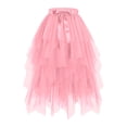 thumbnail image 4 of QHFBli Women's Tulle Skirts High Low Layered Puffy Fairy Skirts Midi Length Irregular Tutu Skirt, 4 of 4