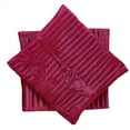thumbnail image 3 of Home Soft Things Satin Quilted Paisley Stripe Throw Pillow Cover 2 piece Set - Burgundy - 26" x 26", 3 of 4