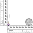 thumbnail image 6 of Gem Stone King 925 Silver and 10K Yellow Gold Purple Amethyst and White Lab Grown Diamond Pendant Necklace for Women (0.72 Cttw, Cushion Checkerboard 6MM, with 18 inch Chain), 6 of 6