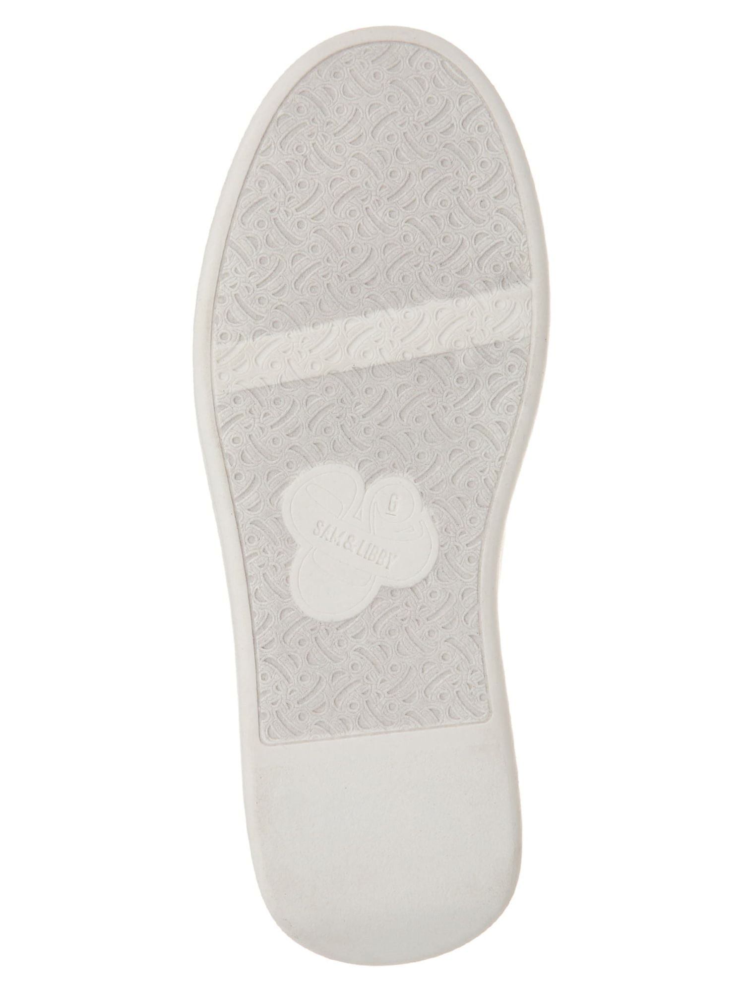 Sam & Libby Women's Jodie Platform Lace Up Sneakers, Closed Toe White, Size 6