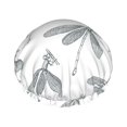 thumbnail image 1 of YFYANG Women's Double Waterproof Shower Cap, Dragonfly Graffiti Pattern Reusable Hair Cap for All Hair Styles and Head Sizes, 1 of 9
