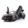 thumbnail image 1 of Escala 1/32 Camaro juguetes modelo de coche aleación de Metal fundido a presión con 4 puertas abierta sonido luz extraíble vehículo para niño colección de regalos,Black, 1 of 6