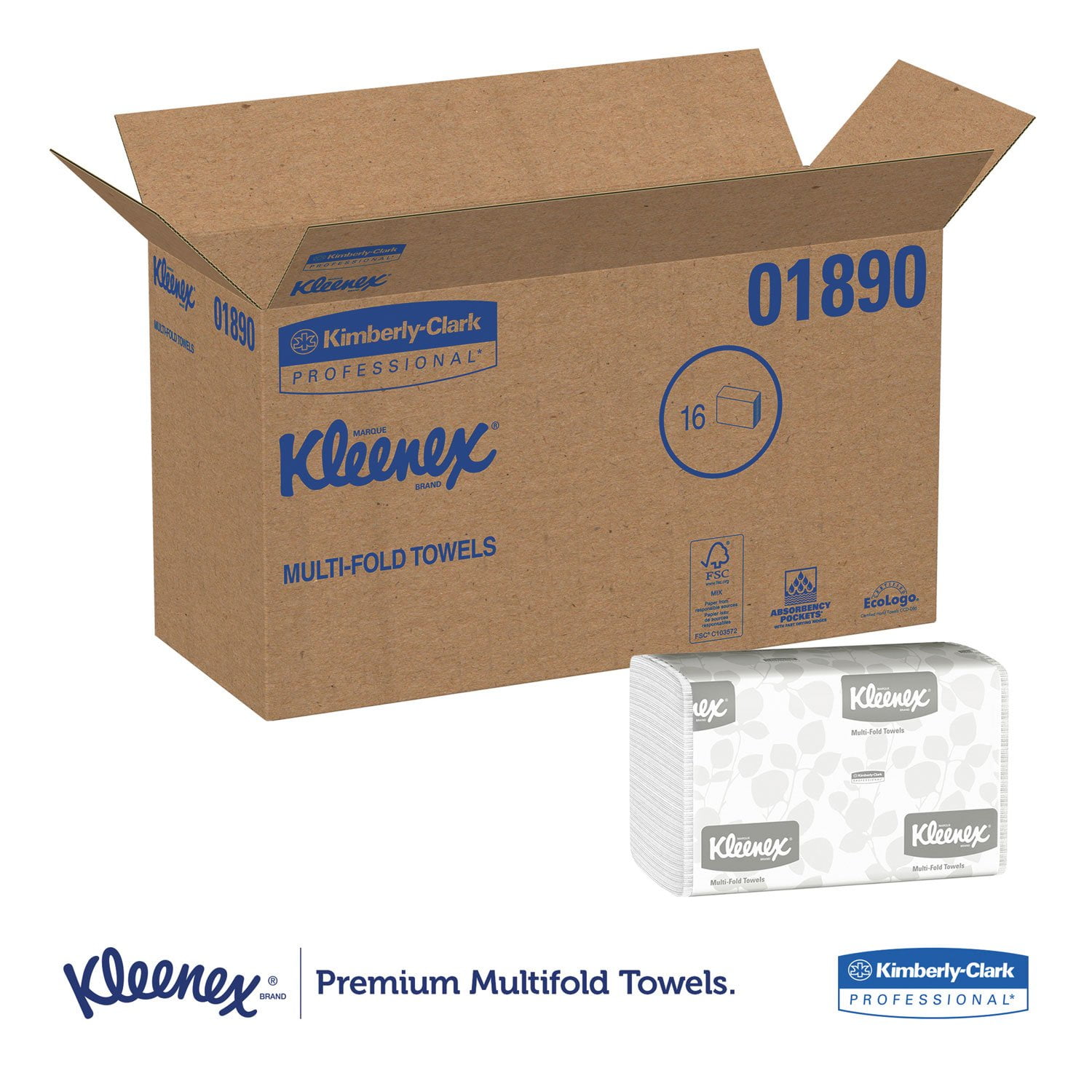 Branded The KimberlyClark Professional Kleenex Multifold Paper Towels