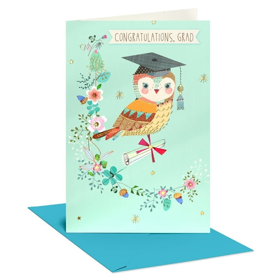 American Greetings Graduation Card for Graduate (Owl Congratulations)